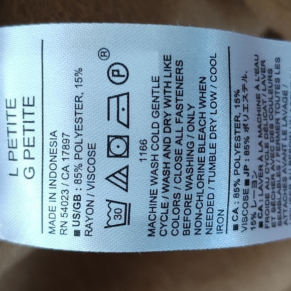 New BR Brushed Short Jacket Camel Size L - Picture 6 of 11